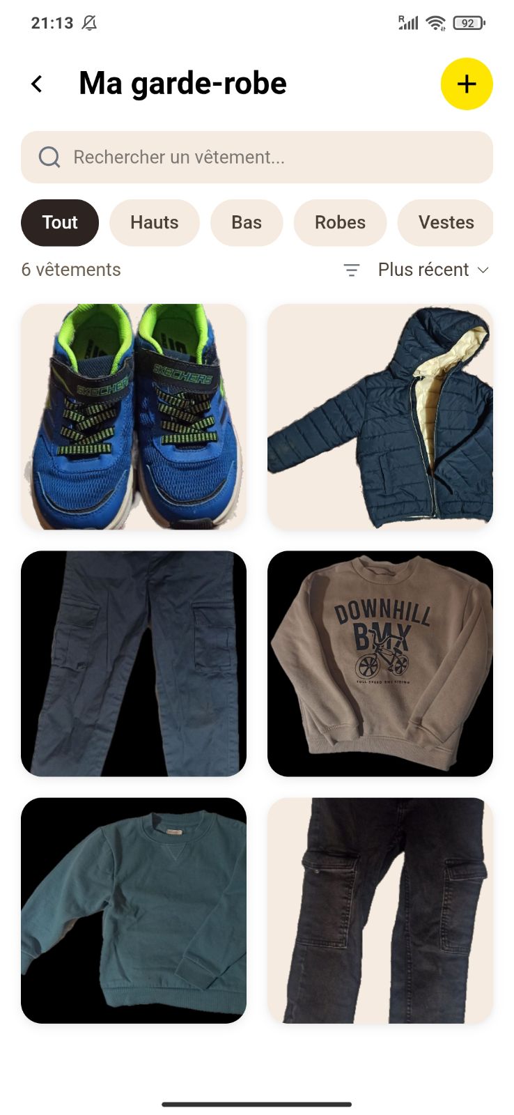 Garde-robe organisée